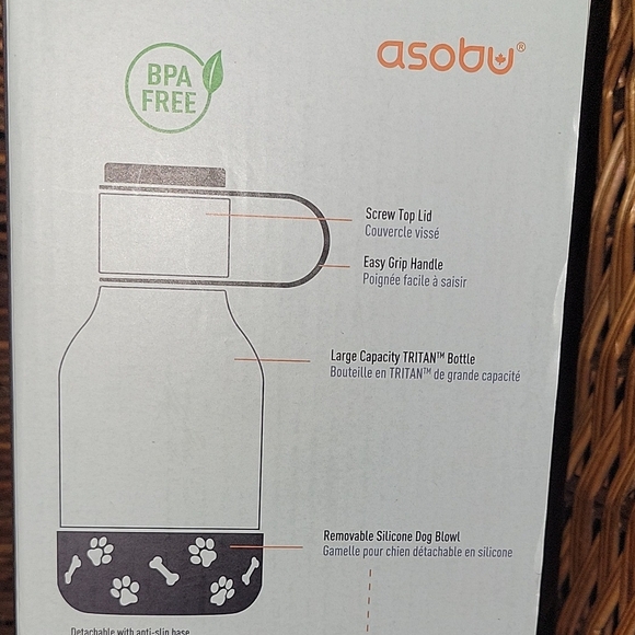 Asobu Dog Bowl Bottle Lite - Black - Picture 4 of 6